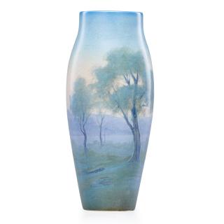 Appraisal: ROTHENBUSCH ROOKWOOD Scenic Vellum vase FRED ROTHENBUSCH - ROOKWOODScenic Vellum