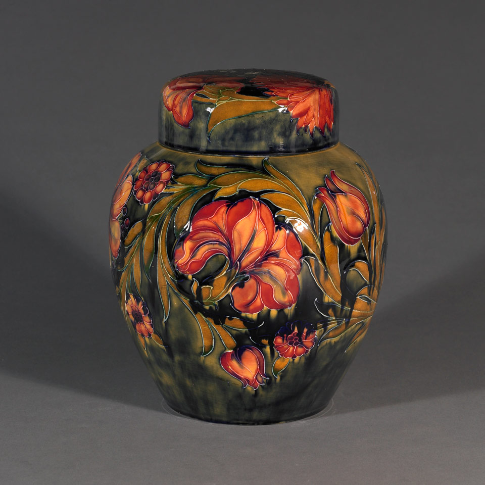 Appraisal: Moorcroft Spanish Ginger Jar and Cover c - impressed Burslem