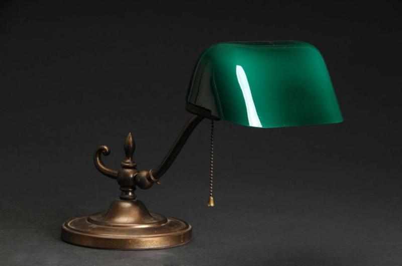 Appraisal: Emeralite Roll Top Desk Lamp Description Circa With double adjustment