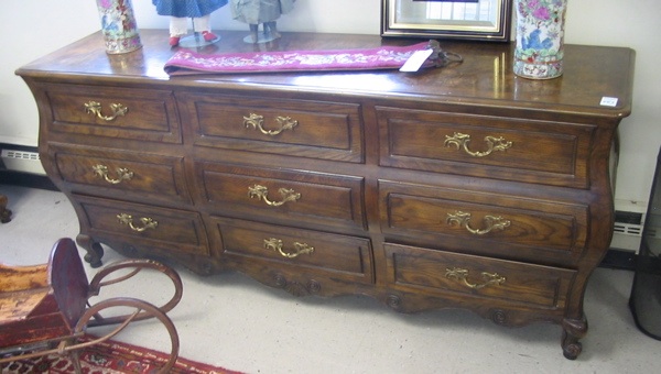 Appraisal: FOUR-PIECE BEDROOM SET French Bombe design Baker Furniture Co modern