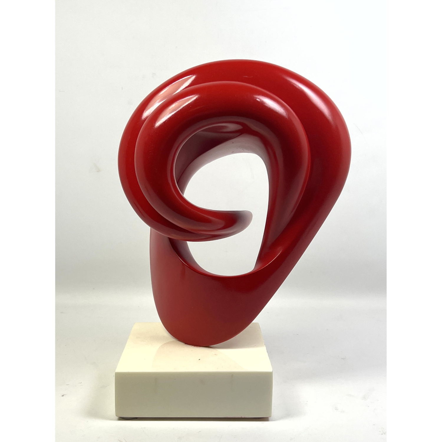 Appraisal: FROST Red Painted Modernist Abstract Sculpture Marked Frost ' at