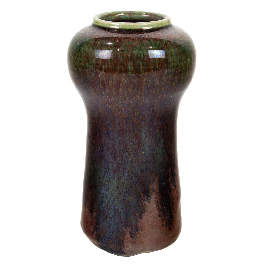 Appraisal: ART POTTERY VASE WITH FLAMBE GLAZE Art pottery vase with