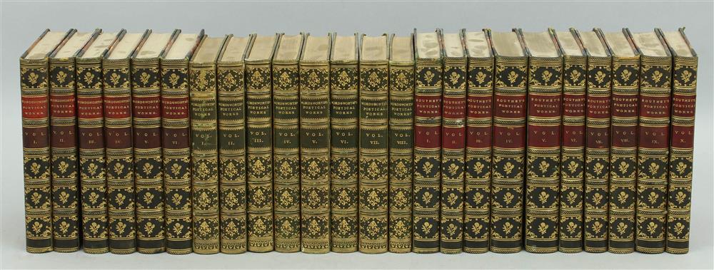 Appraisal: BINDINGS WILLIAM WORDSWORTH POETICAL WORKS London Edward Moxon - vols