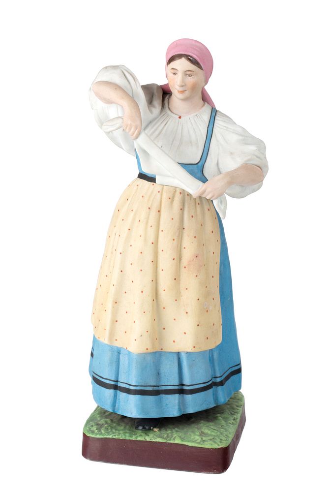 Appraisal: A RUSSIAN PORCELAIN FIGURE OF A DANCING PEASANT WOMAN GARDNER