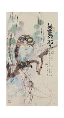 Appraisal: Attributed to Huang Yongyu b OwlInk and colour on paper