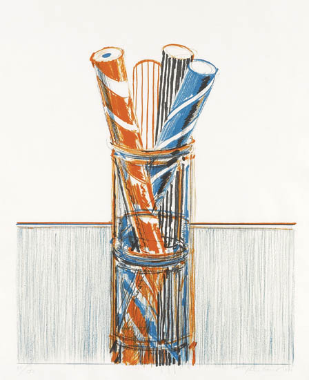 Appraisal: WAYNE THIEBAUD Glassed Candy Color lithograph x mm x inches