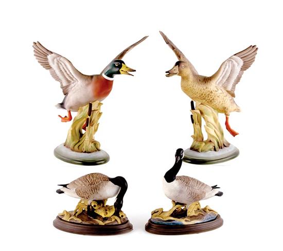 Appraisal: Boehm porcelain game bird figures pair of Mallards H and