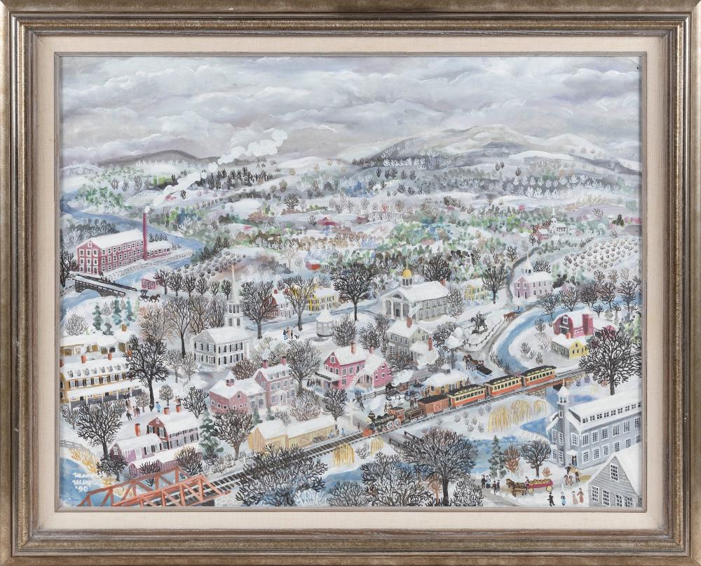 Appraisal: MAXWELL MAYS RHODE ISLAND - CITY IN WINTER LIKELY PROVIDENCE