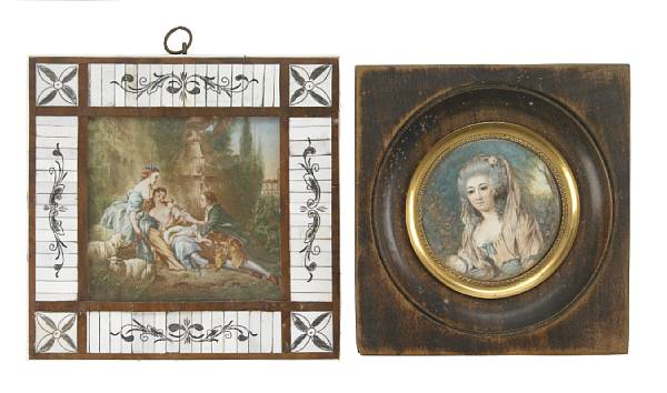 Appraisal: Property of various owners together with two miniature paintings framed