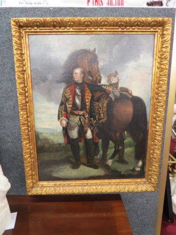 Appraisal: Antique Oil portrait of John Manners Marquess of Granby -