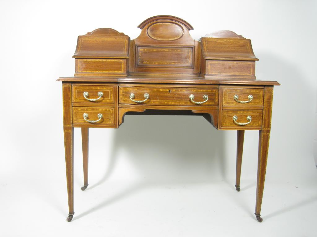 Appraisal: A th Century inlaid mahogany Carlton House style Desk the