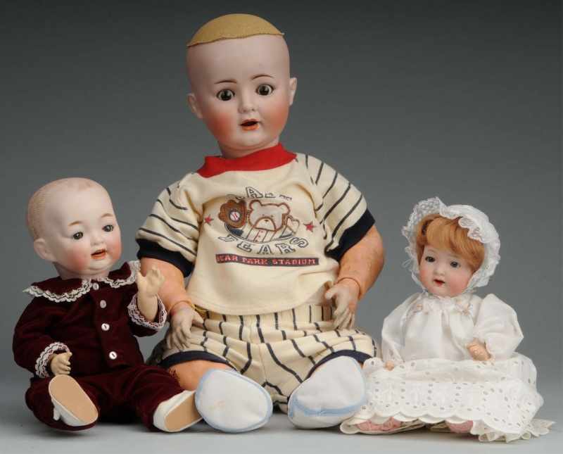 Appraisal: Lot of Bisque Character Dolls Description Japan - bald head