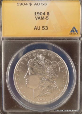 Appraisal: Morgan Silver AU VAM- Dollar CoinGraded and slabbed by ANACS