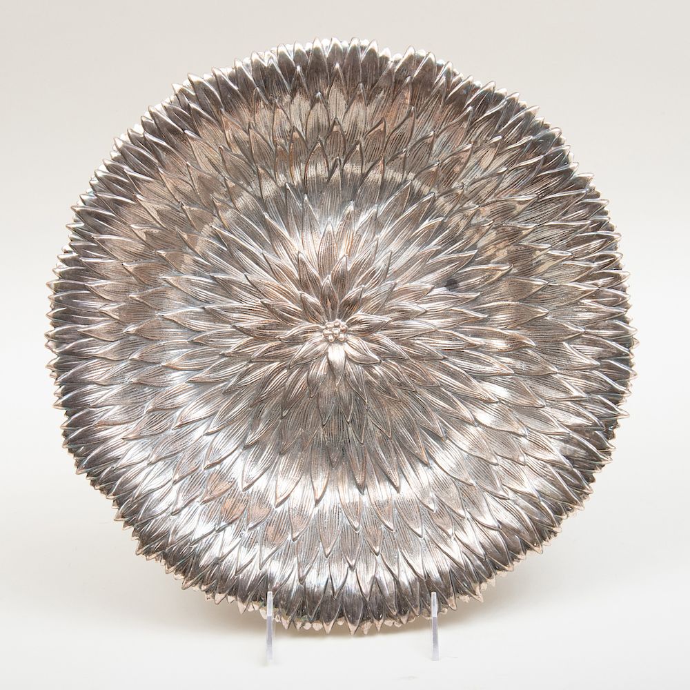 Appraisal: Large Buccellati Silver Circular 'Anemone' Dish Large Buccellati Silver Circular