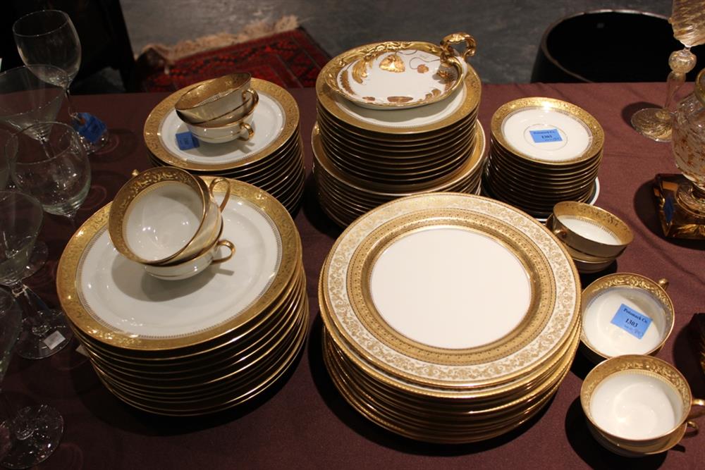 Appraisal: TWELVE ROYAL DOULTON PLATES TWELVE MINTONS AND A LIMOGES SERVICE