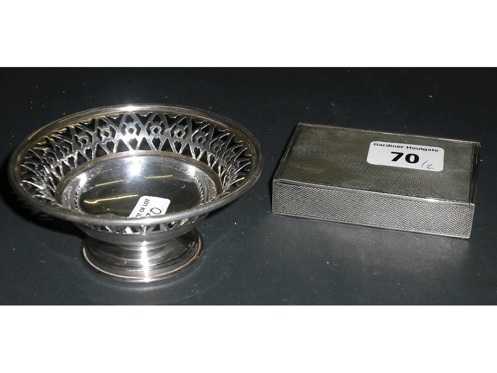 Appraisal: Engine turned snuff box with a concealed hinged lid maker