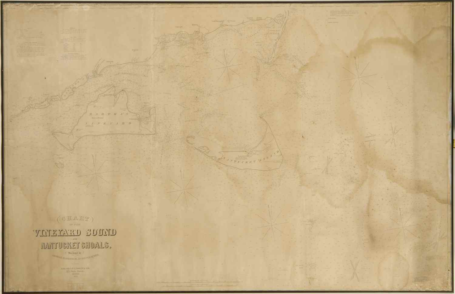 Appraisal: FRAMED ELDRIDGE CHART OF VINEYARD SOUND AND NANTUCKET SHOALSDated x