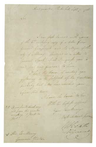 Appraisal: AMERICAN REVOLUTION HEATH WILLIAM Autograph Letter Signed W Heath as