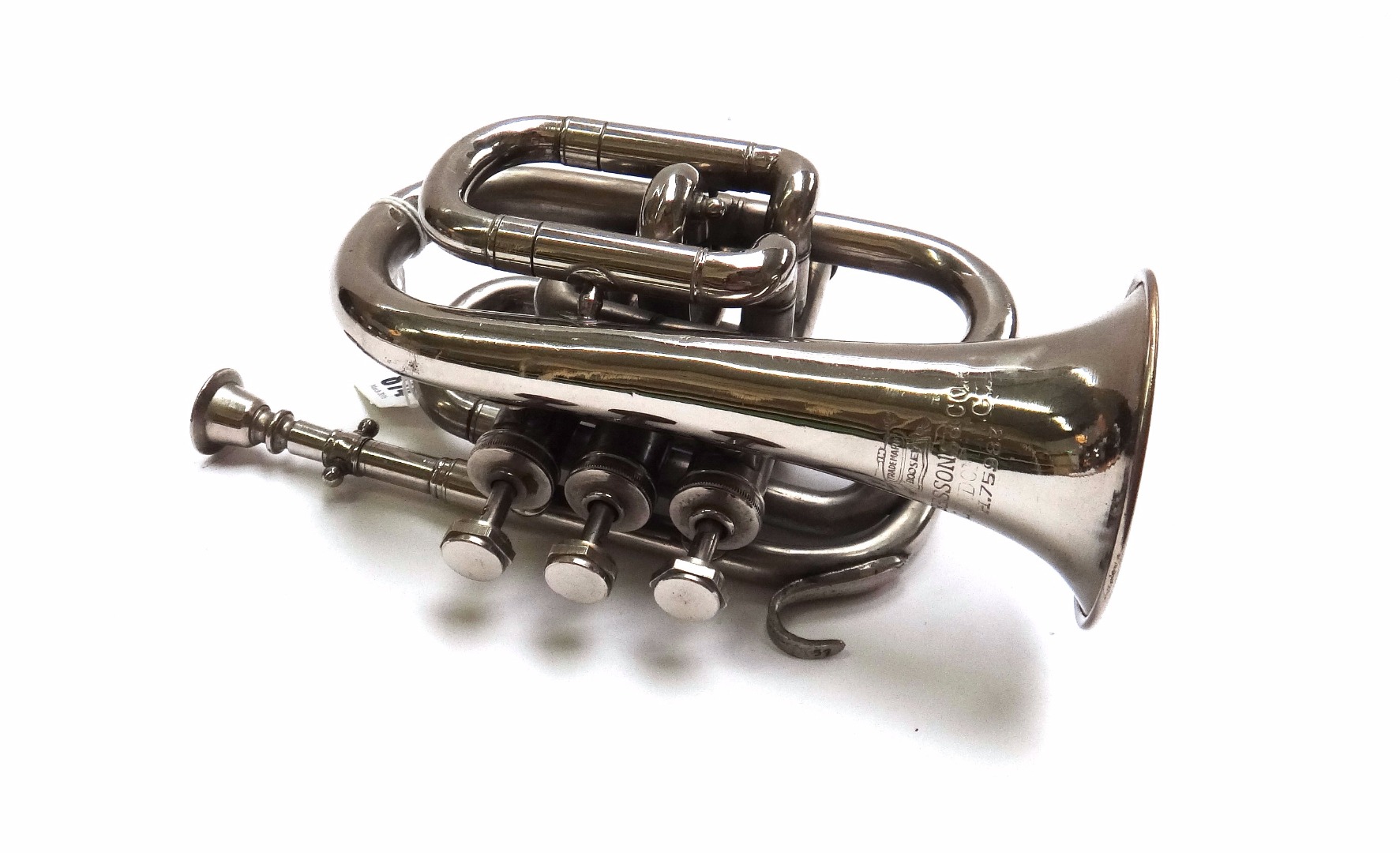 Appraisal: A Bessons Co cornet silver plated circa cm long