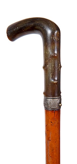 Appraisal: Black Horn Sword Cane- Ca - a faux twigspur horn