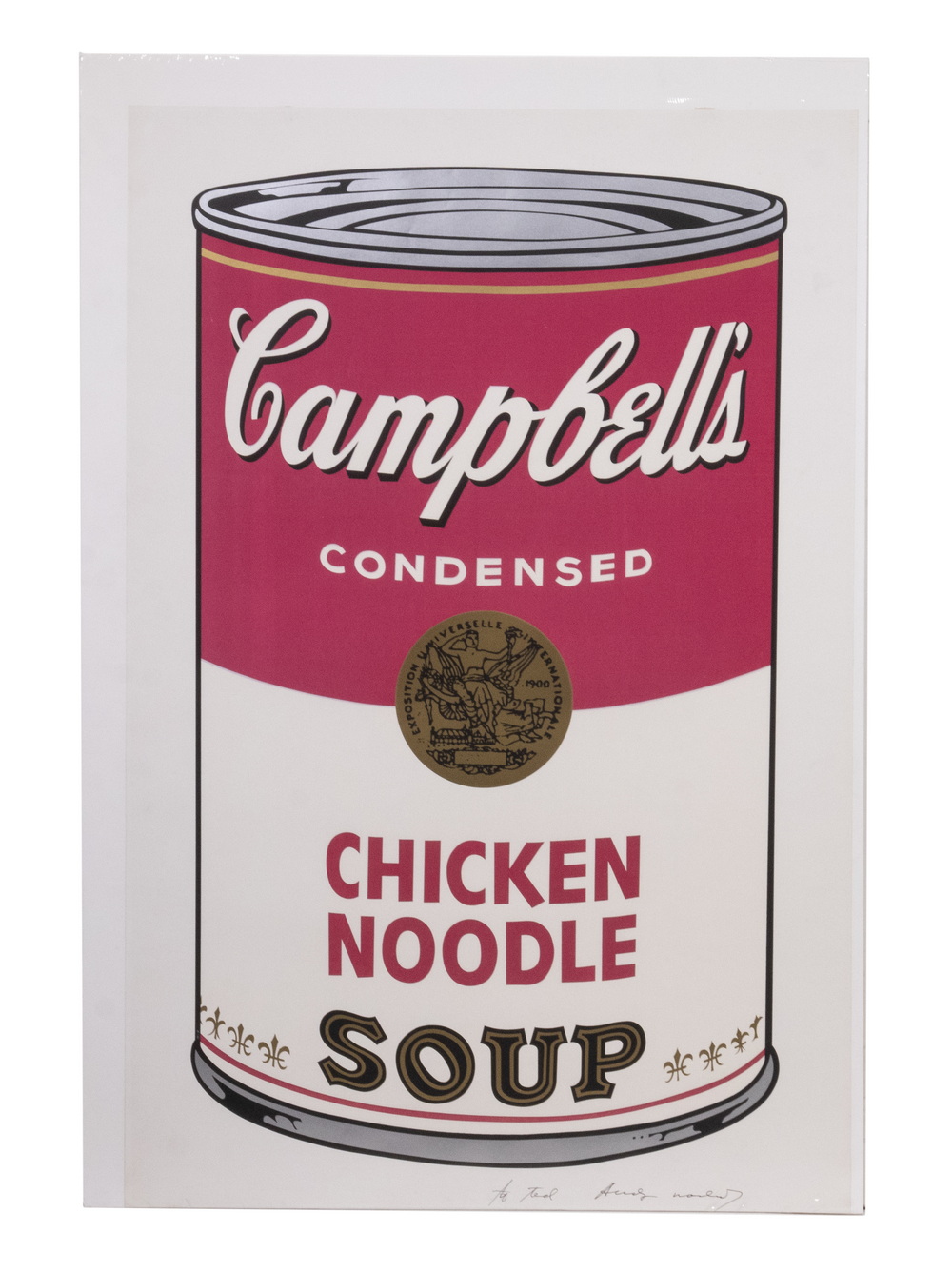 Appraisal: ANDY WARHOL NY PA - Campbell's Chicken Noodle Soup serigraph