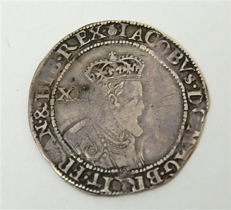 Appraisal: James VI twelve shillings S some areas of slight weakness