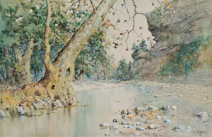 Appraisal: PAUL SAWYIER American - Kentucky River watercolor signed lower right