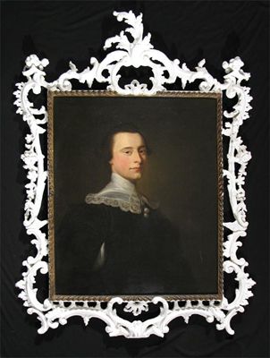 Appraisal: English School c Portrait of a gentleman half length Oil