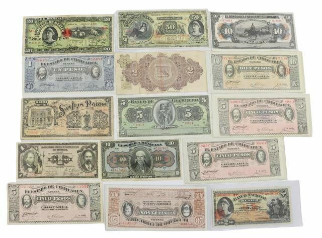 Appraisal: lot of Vintage Mexico paper currency of the early th