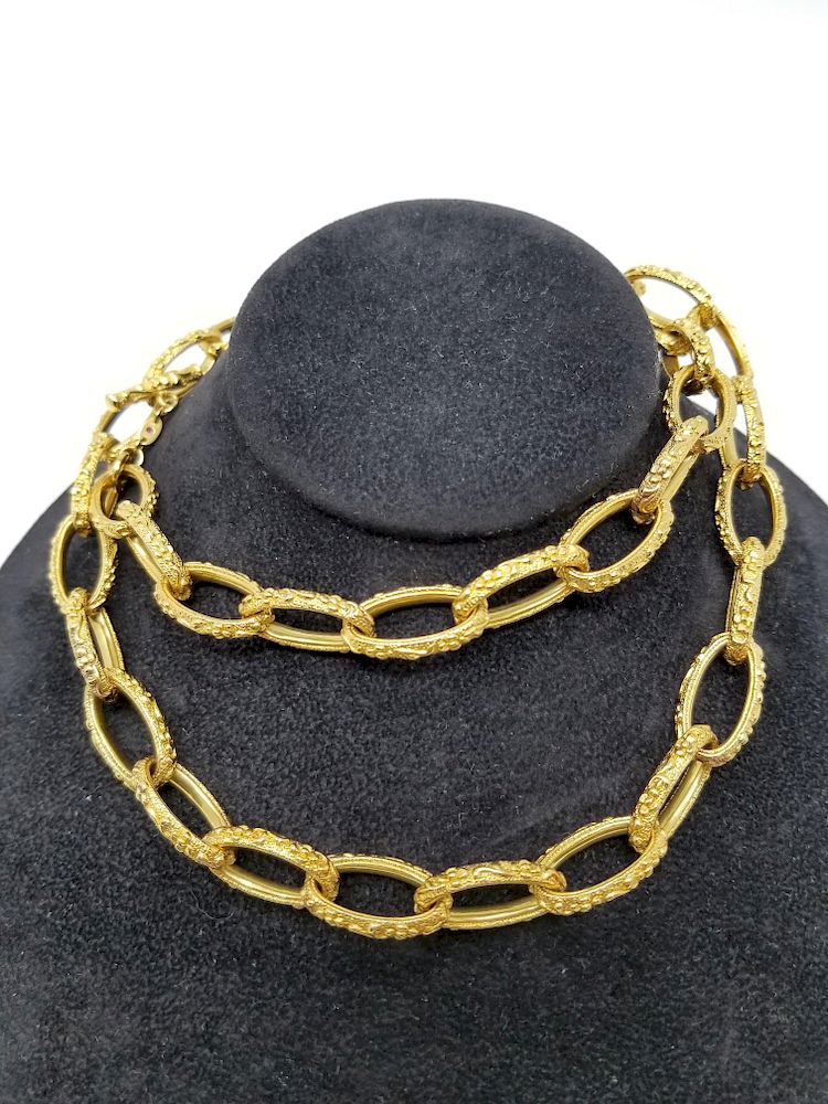 Appraisal: Roberto Coin K Gold Link Necklace Roberto Coin K Gold