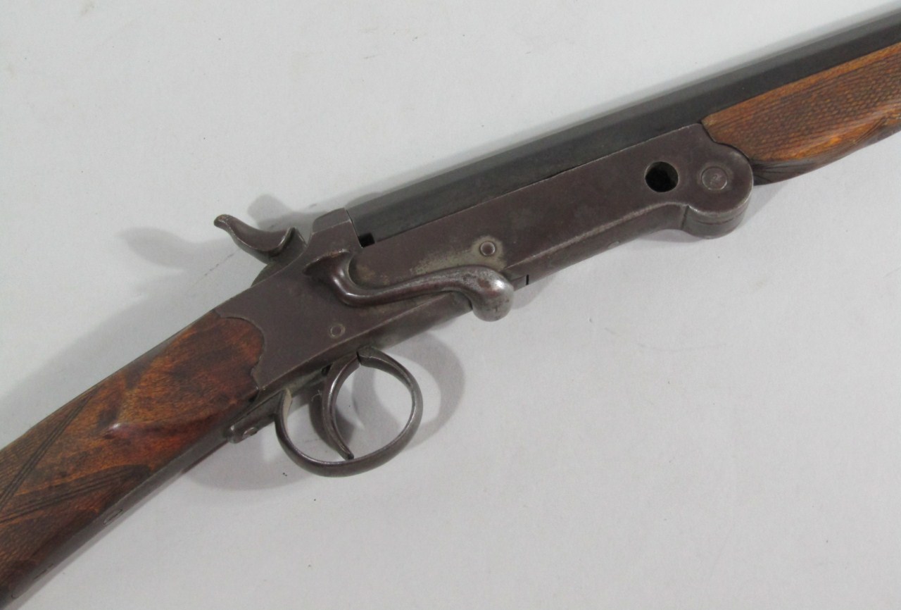 Appraisal: A deactivated Belgium single barrel shotgun British Deactivation certificate no