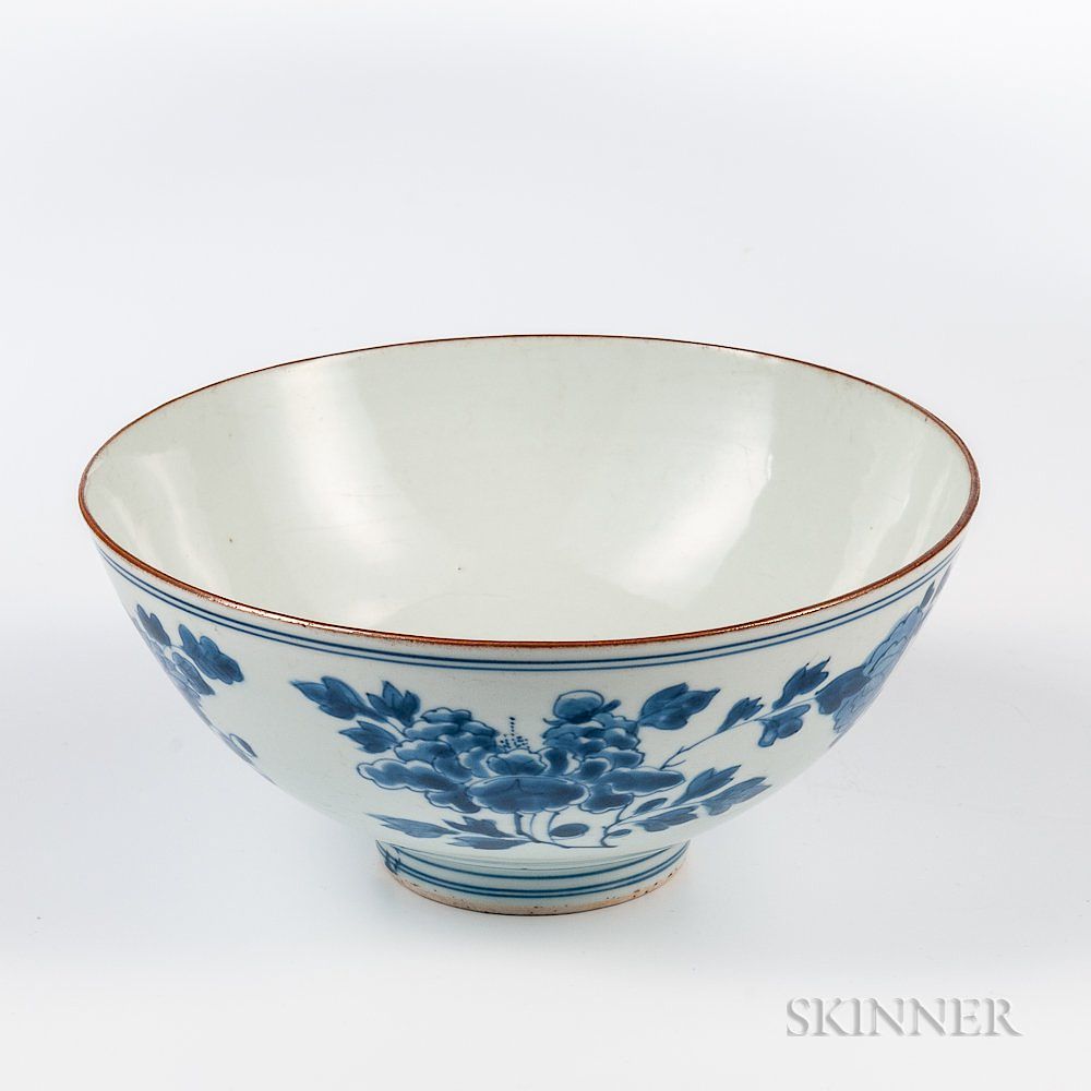 Appraisal: Blue and White Bowl Blue and White Bowl China possibly