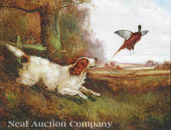 Appraisal: Robert Cleminson English active - Bird Dog oil on canvas