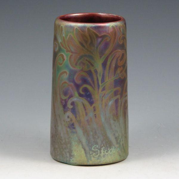 Appraisal: Weller Sicard vase with iridescent floral decoration Signed Weller Sicard