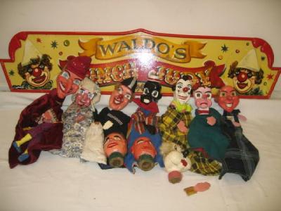 Appraisal: A set of Punch and Judy puppets in painted carved