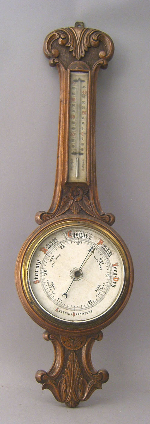 Appraisal: Victorian oak barometer h