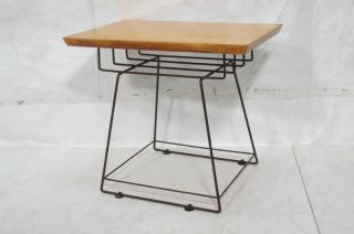 Appraisal: Paul McCobb Style Side Table with Thick top on Ha