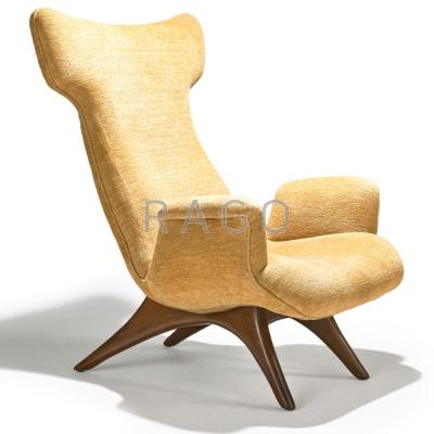 Appraisal: VLADIMIR KAGAN VLADIMIR KAGAN DESIGNS INC Wing lounge chair no