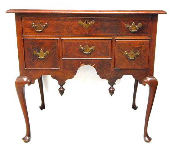 Appraisal: Late th early th C Queen Anne style lowboy figured