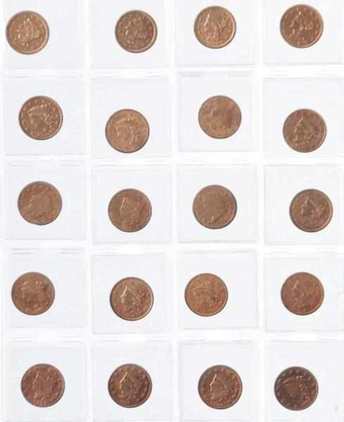 Appraisal: Lot of Large Cent Coins Description Cleaned many years ago