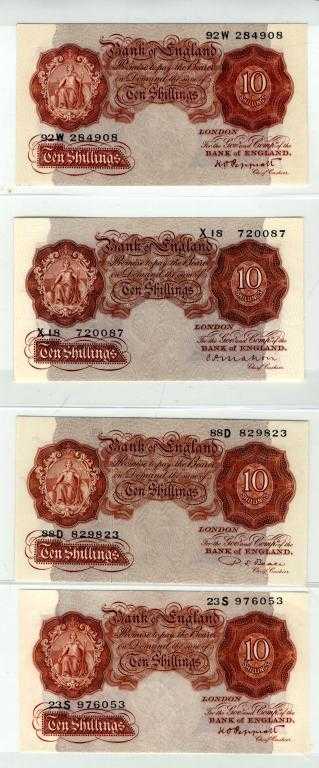 Appraisal: BANK OF ENGLAND C P MAHON TEN SHILLINGS X prefix