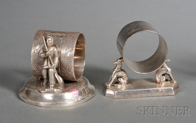 Appraisal: Two American Victorian Silverplate Napkin Rings late th century a