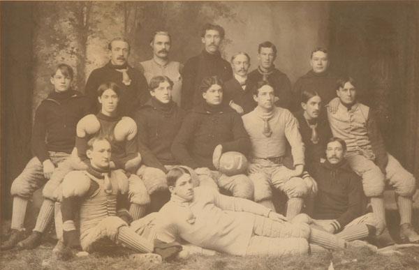 Appraisal: Sports team photo Colgate College football squad several members demonstrating