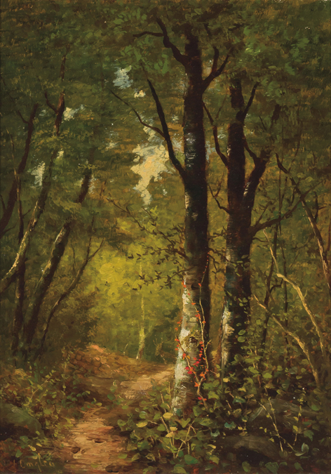 Appraisal: WILLIAM ONGLEY American - Through the Woods oil on canvas