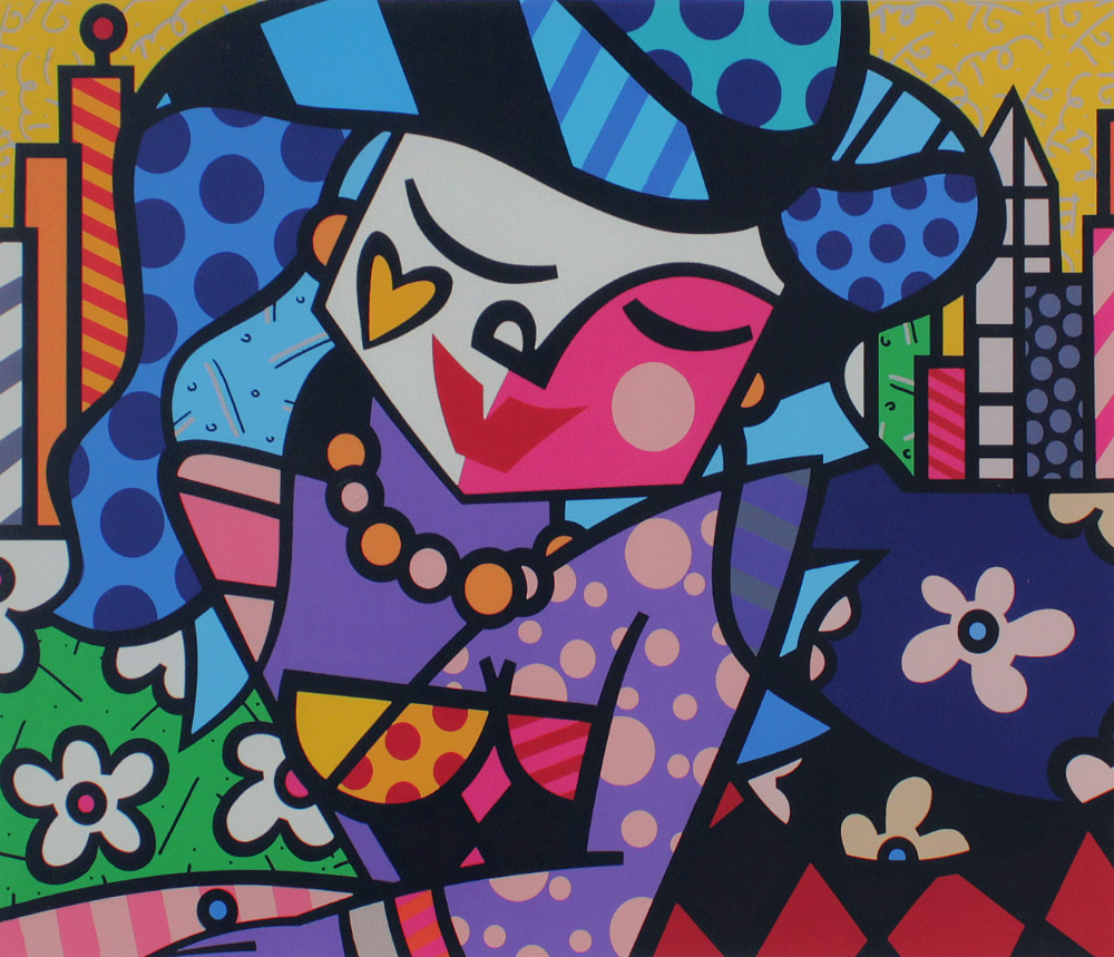 Appraisal: BRITTO Romero Brazilian - ''Uptown'' Serigraph sight size '' x