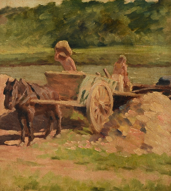 Appraisal: SMITH Elmer Boyd Canadian-American - Horse Drawn Cart Crossing a