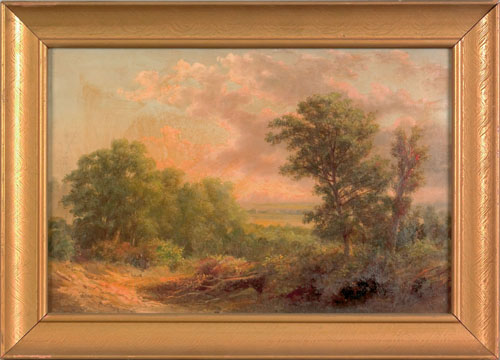 Appraisal: Russell Smith American - oil on canvas Philadelphia landscape inscribed