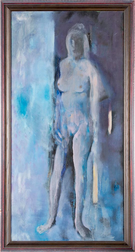 Appraisal: Attributed to Harold Cohn American - Nude in Blue Attributed