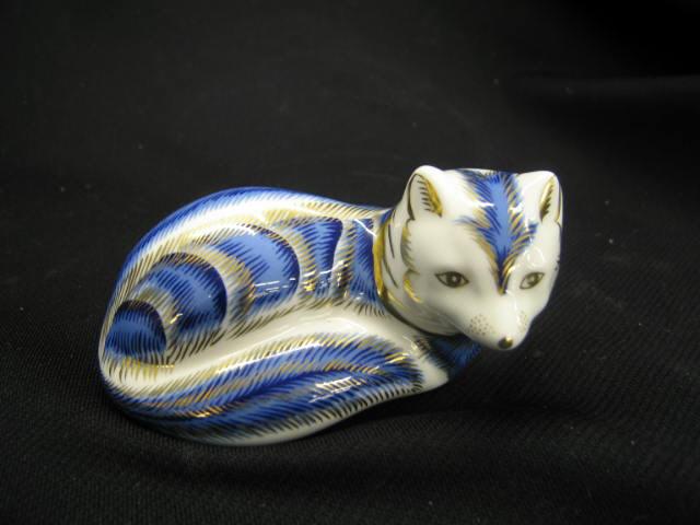 Appraisal: Royal Crown Derby Porcelain Fox Figurine Imari colors long excellent