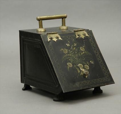 Appraisal: Victorian T le Peinte Coal Scuttle x x in